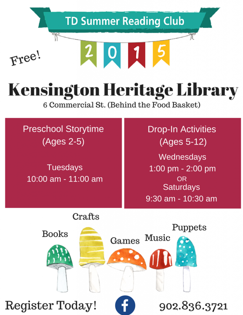 Kensington Heritage Library TD Summer Reading Club Poster (1)