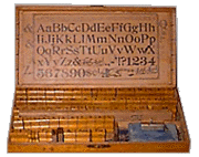 Printing set from Dr. Darrach's
        drugstore from early 1900's.