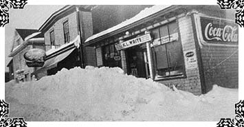 K.L. Waite's store following snow storm.