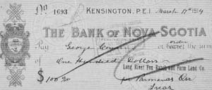 Bank note from the Bank of Nova Scotia.