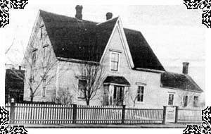 Glover residence at Barret's Cross.  Right end of home was the post office.