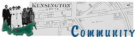 Kensington citizens, with 1881 map of Kensington