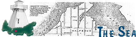 Lighthouse with map of Malpeque harbour