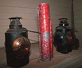 Warning lanterns and a flagging kit.