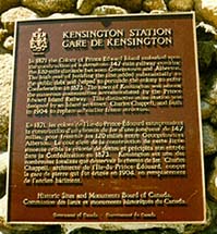 Kensington Station plaque.