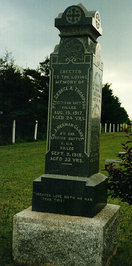 Cenotaph in South West Lot 16