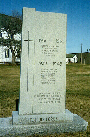 Cenotaph in Miscouche