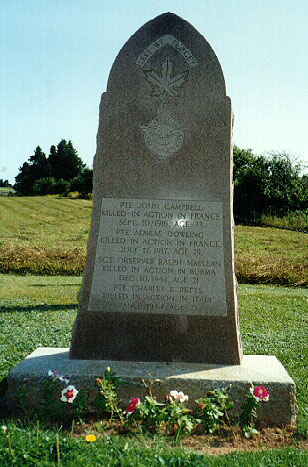 Cenotaph in Nine Mile Creek